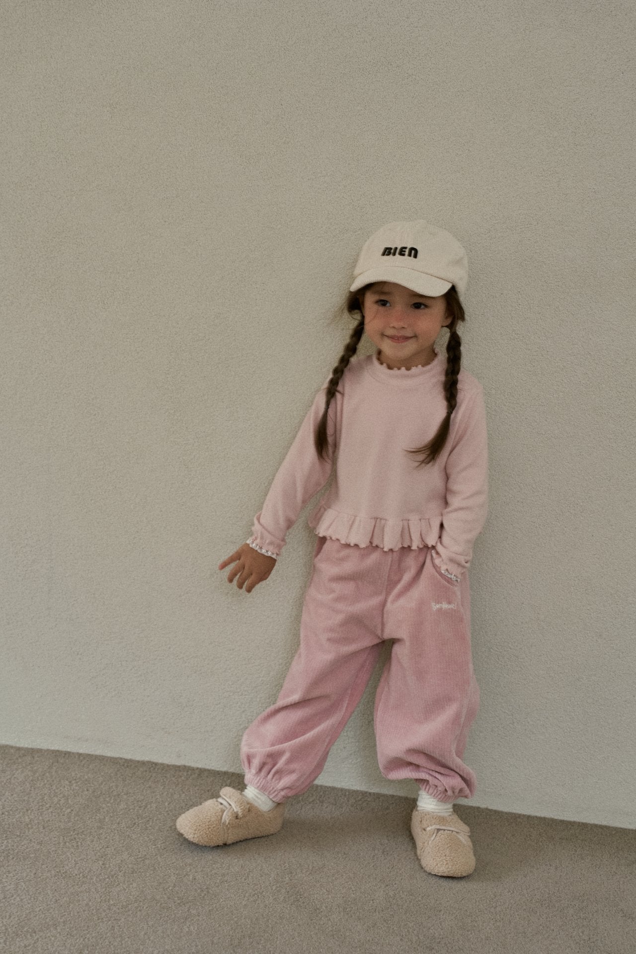 ［momo ann］Velvet jogger pants (kids)
