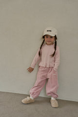 ［momo ann］Velvet jogger pants (kids)