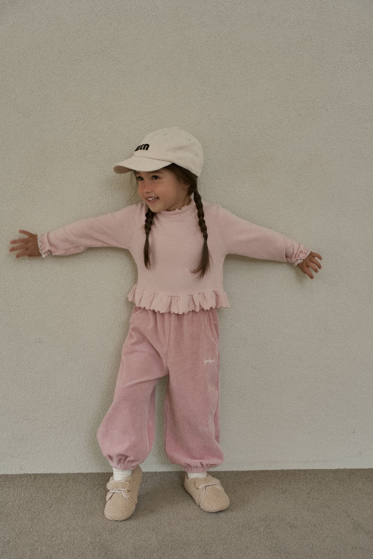 ［momo ann］Velvet jogger pants (kids)