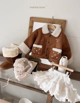 ［momo ann］Flower mouton jacket