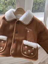 ［momo ann］Flower mouton jacket