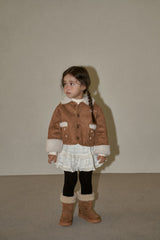 ［momo ann］Flower mouton jacket