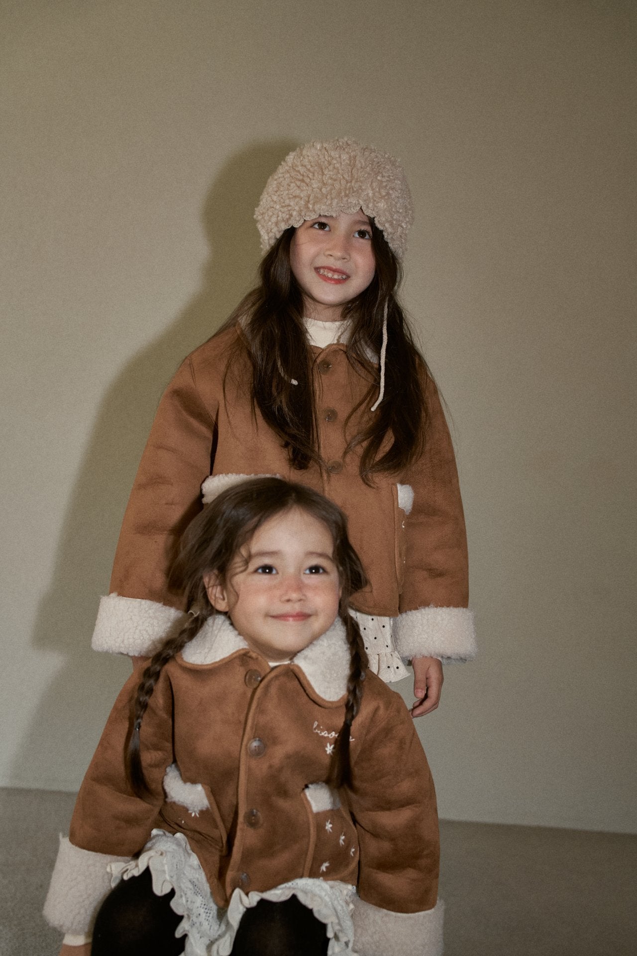 ［momo ann］Flower mouton jacket