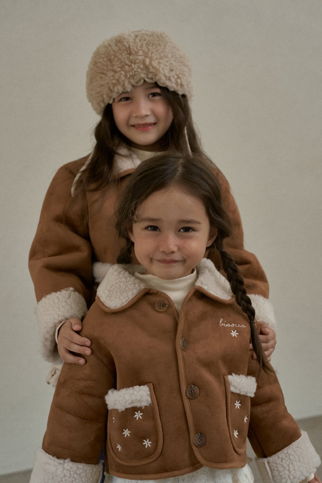 ［momo ann］Flower mouton jacket