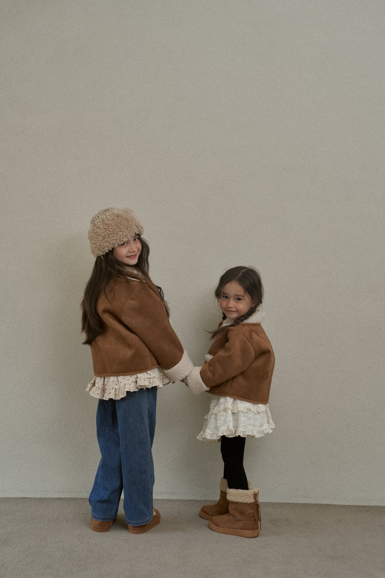 ［momo ann］Flower mouton jacket
