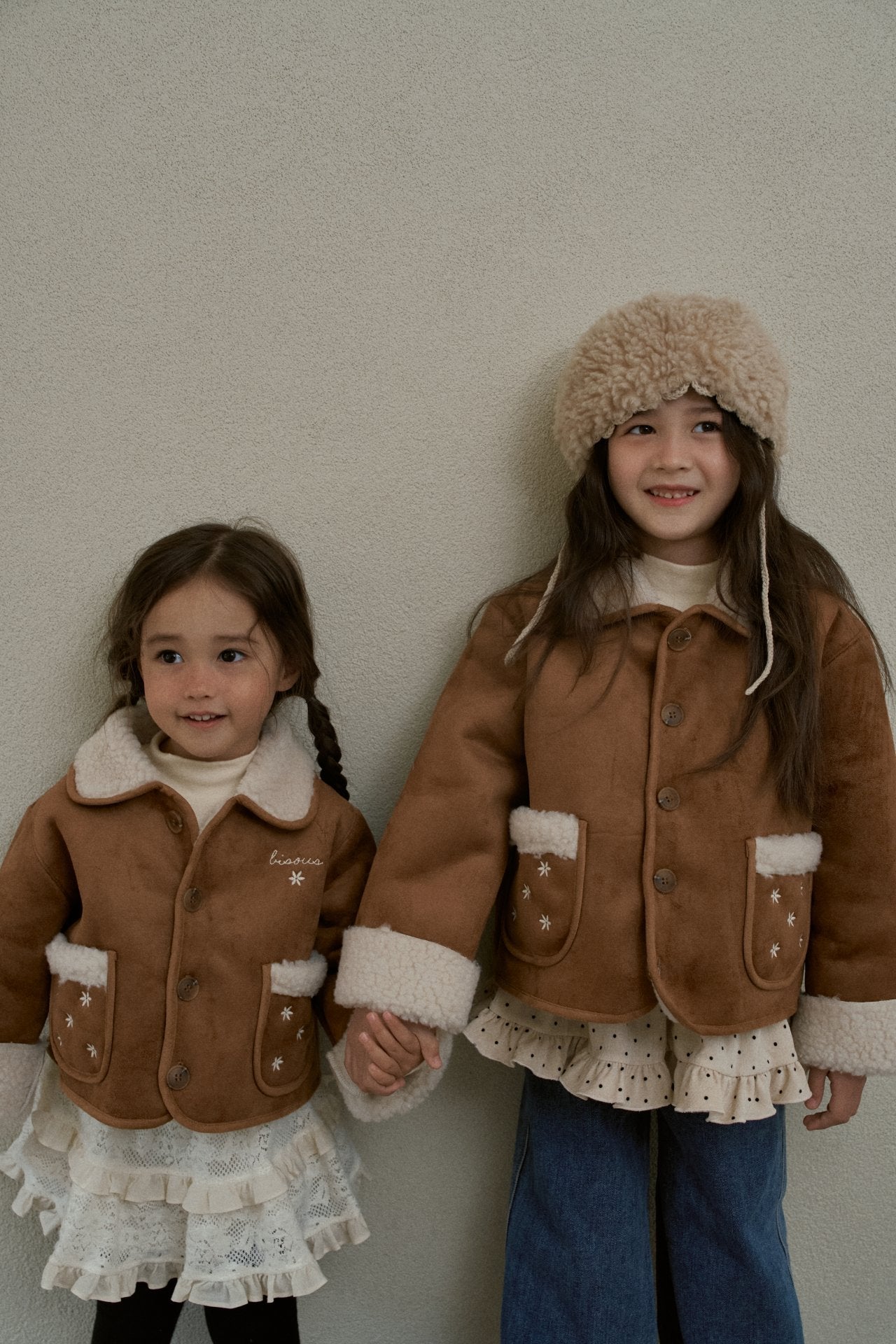 ［momo ann］Flower mouton jacket