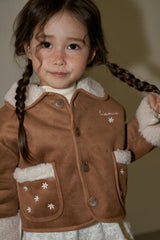 ［momo ann］Flower mouton jacket