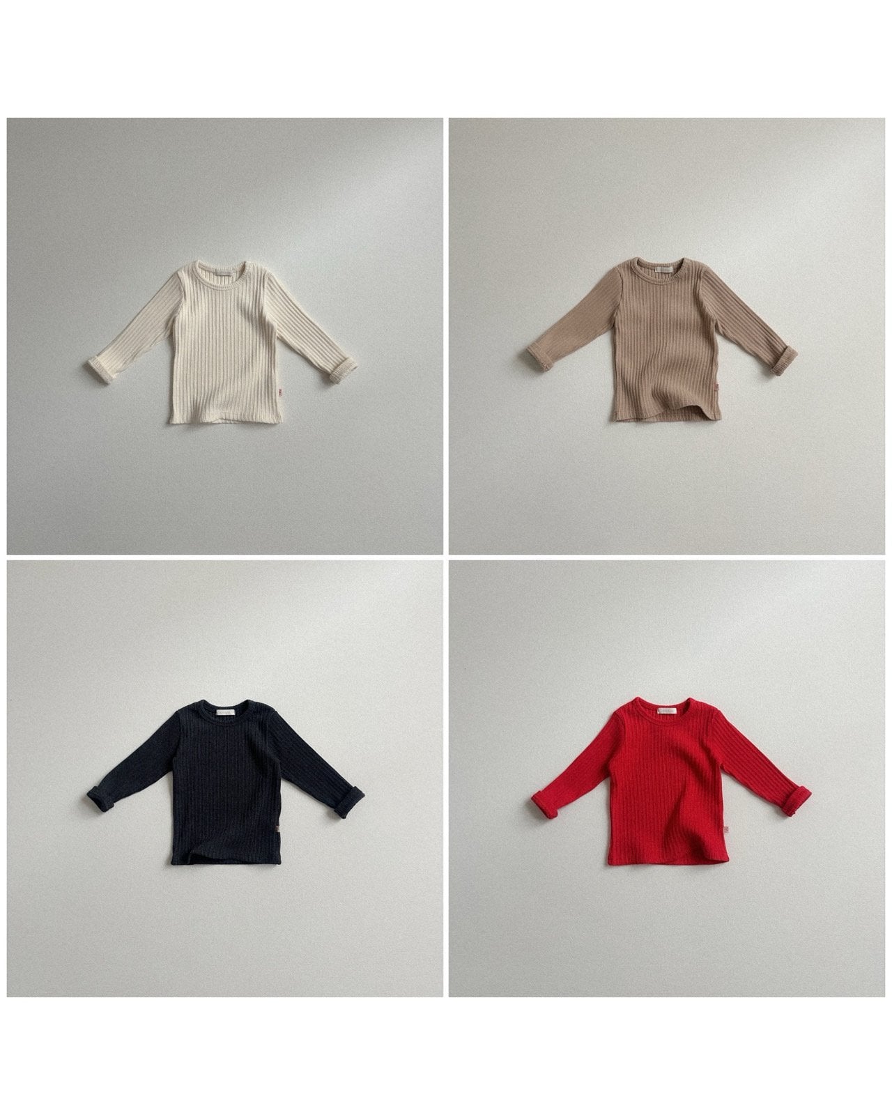 ［minirobe］Winter ribbed T-shirt