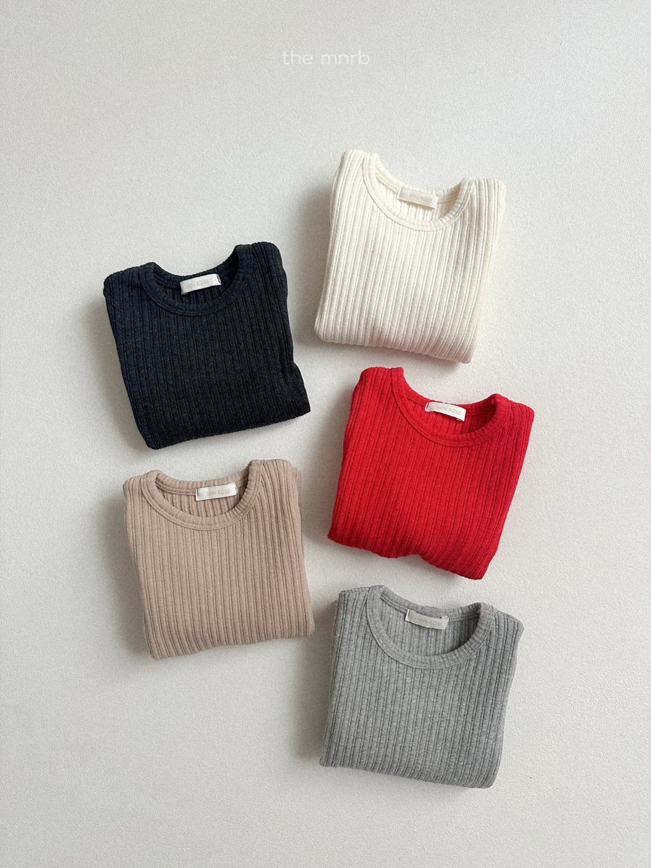 ［minirobe］Winter ribbed T-shirt