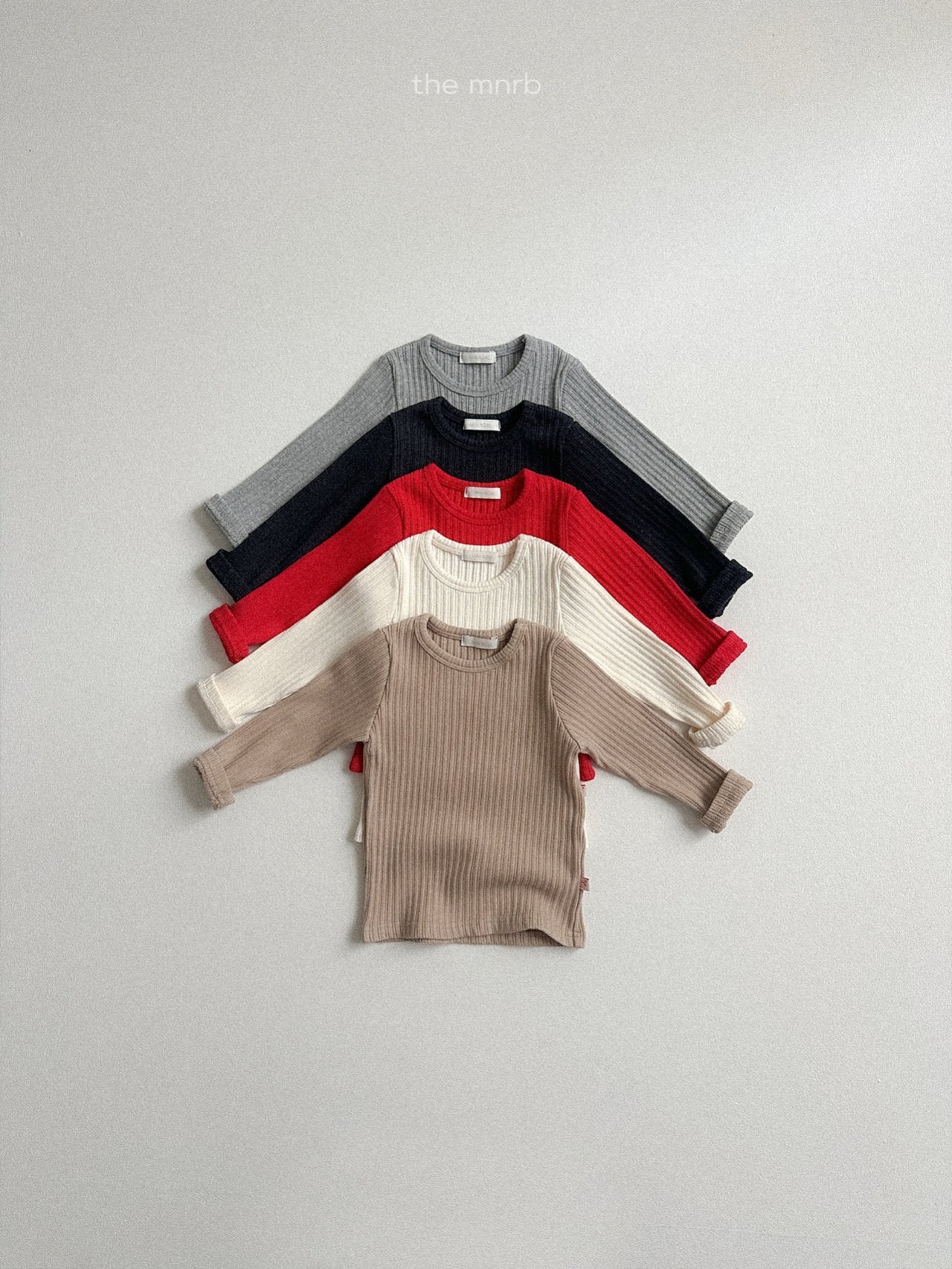 ［minirobe］Winter ribbed T-shirt