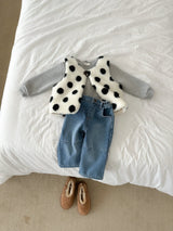 ［minirobe］Darts straight denim pants