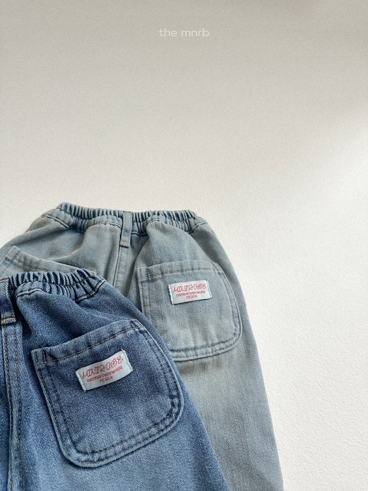 ［minirobe］Darts straight denim pants