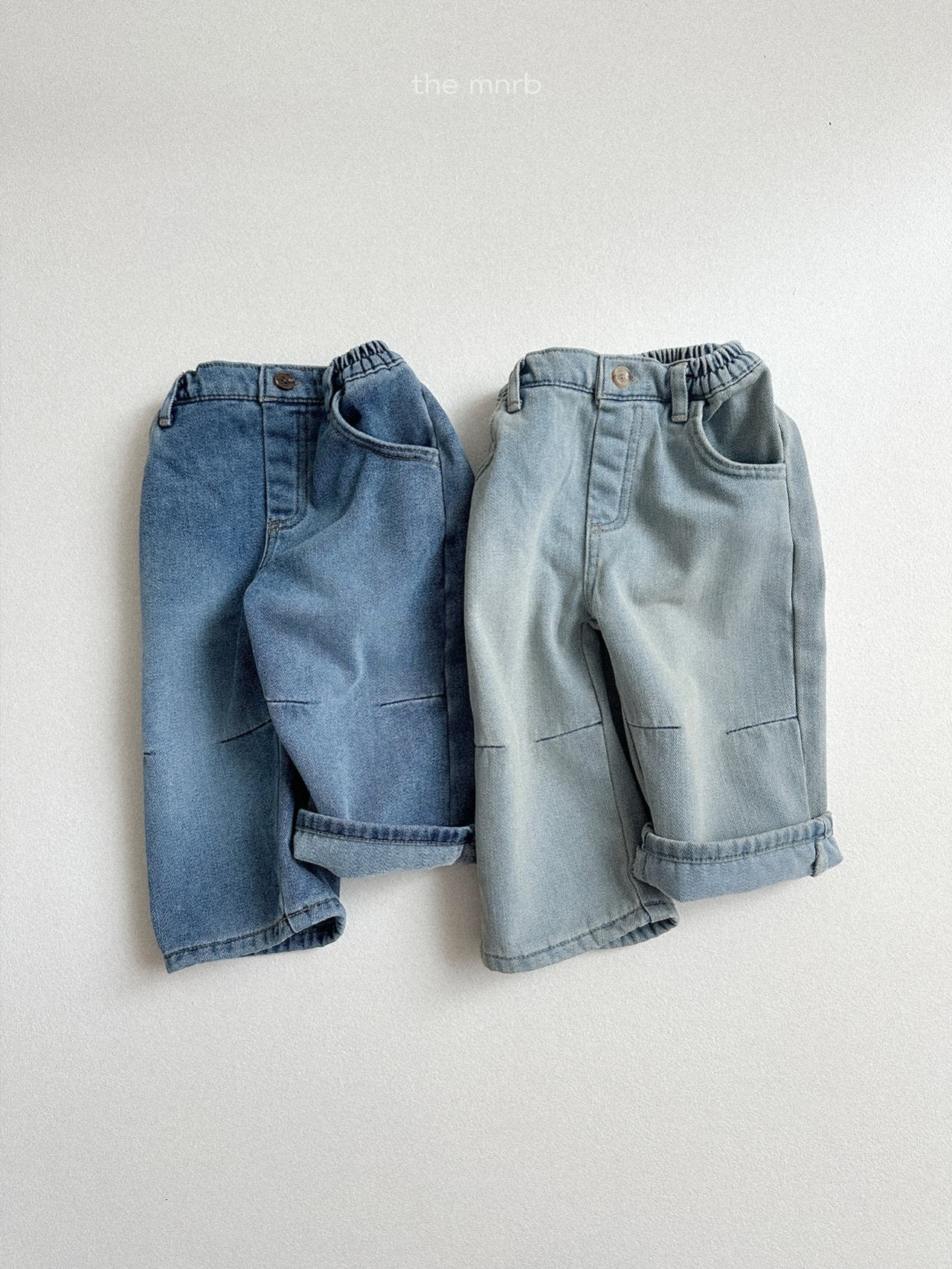 ［minirobe］Darts straight denim pants
