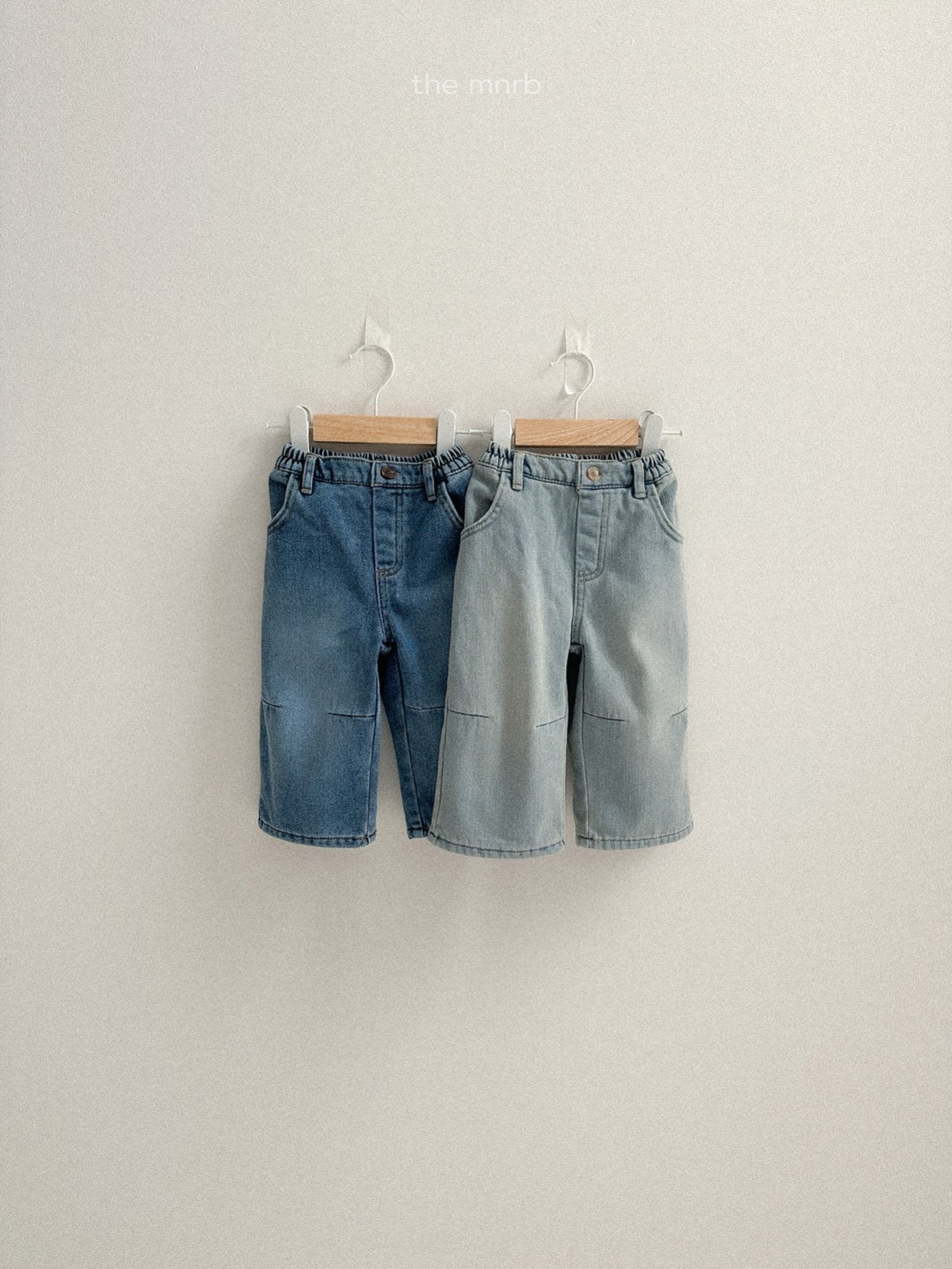 ［minirobe］Darts straight denim pants