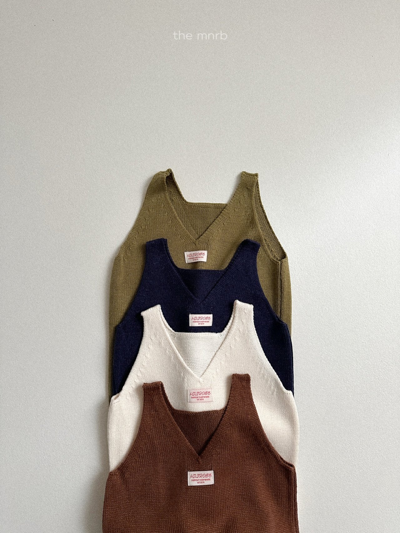 ［minirobe］Teddy knit overall