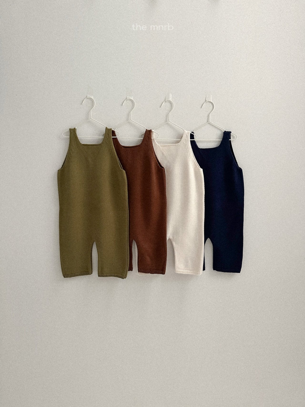 ［minirobe］Teddy knit overall