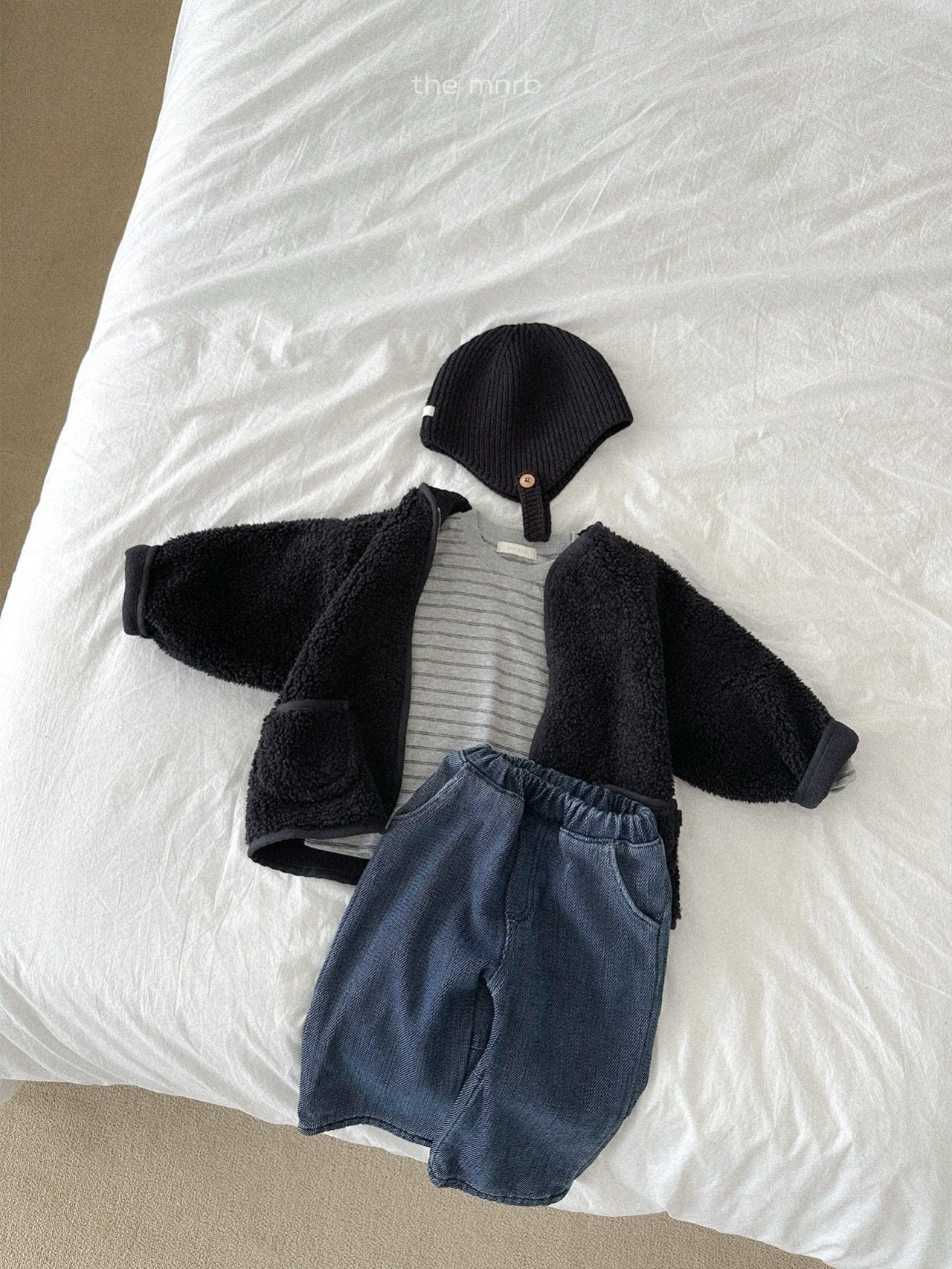 ［minirobe］Teddy bear zip-up