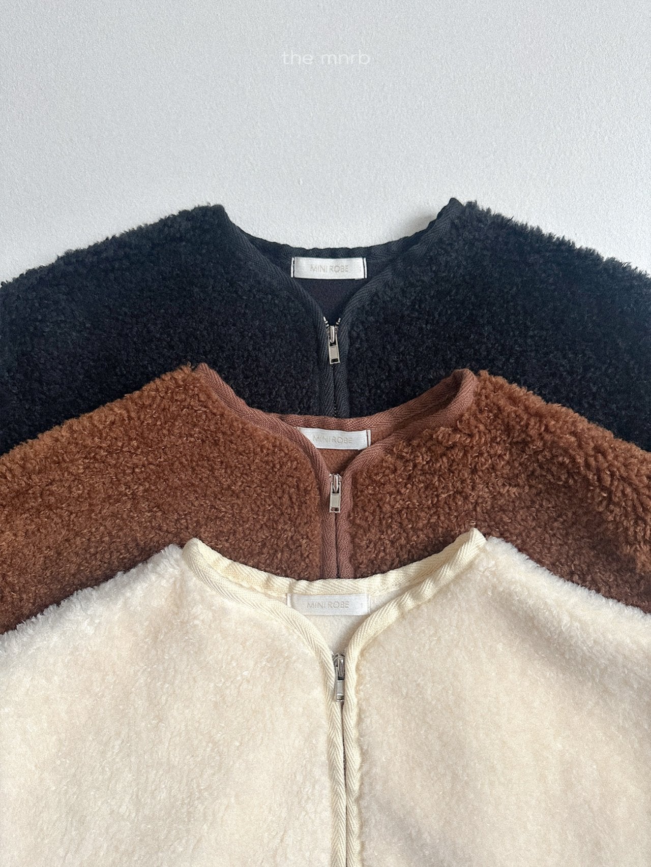 ［minirobe］Teddy bear zip-up