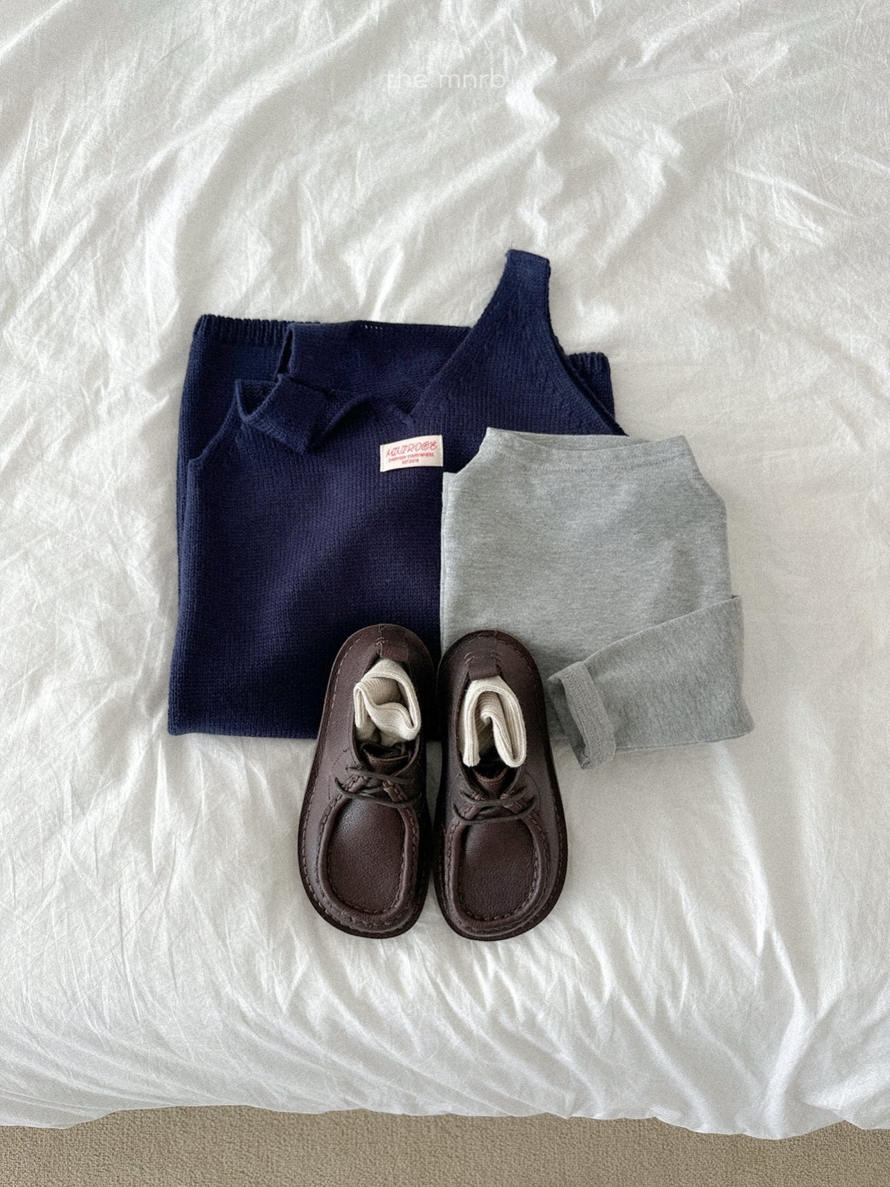 ［minirobe］Peach warm halfneck tee