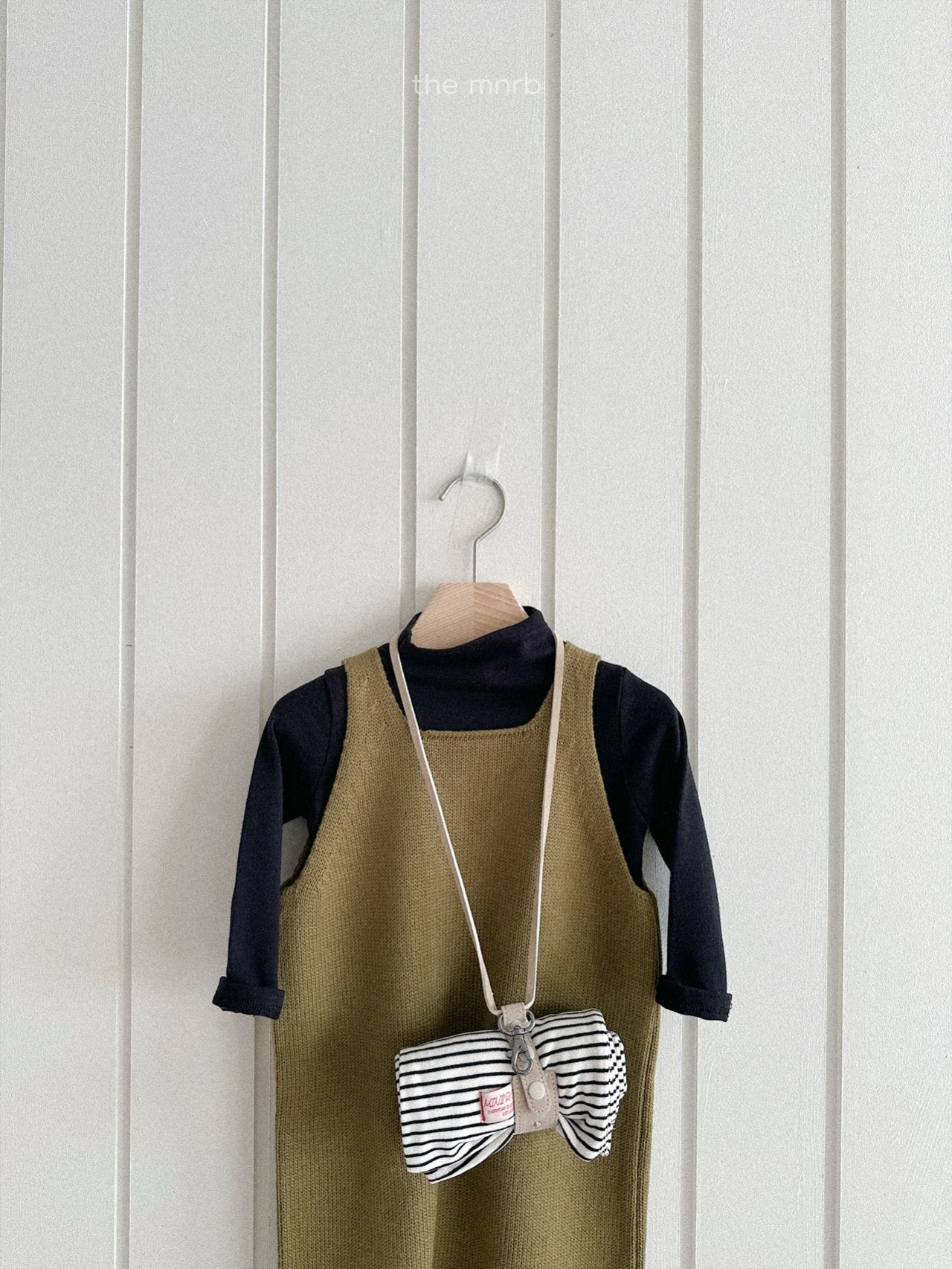 ［minirobe］Peach warm halfneck tee