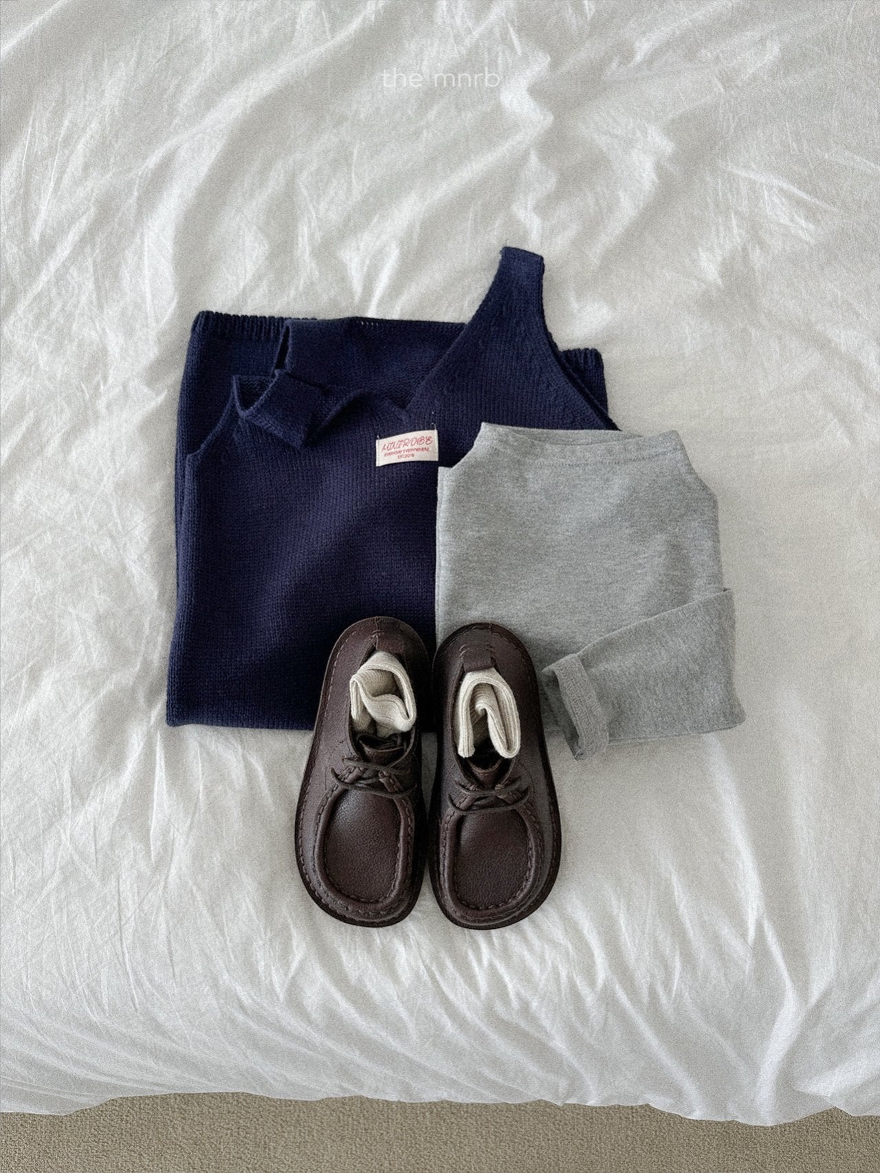 ［minirobe］Peach warm halfneck tee