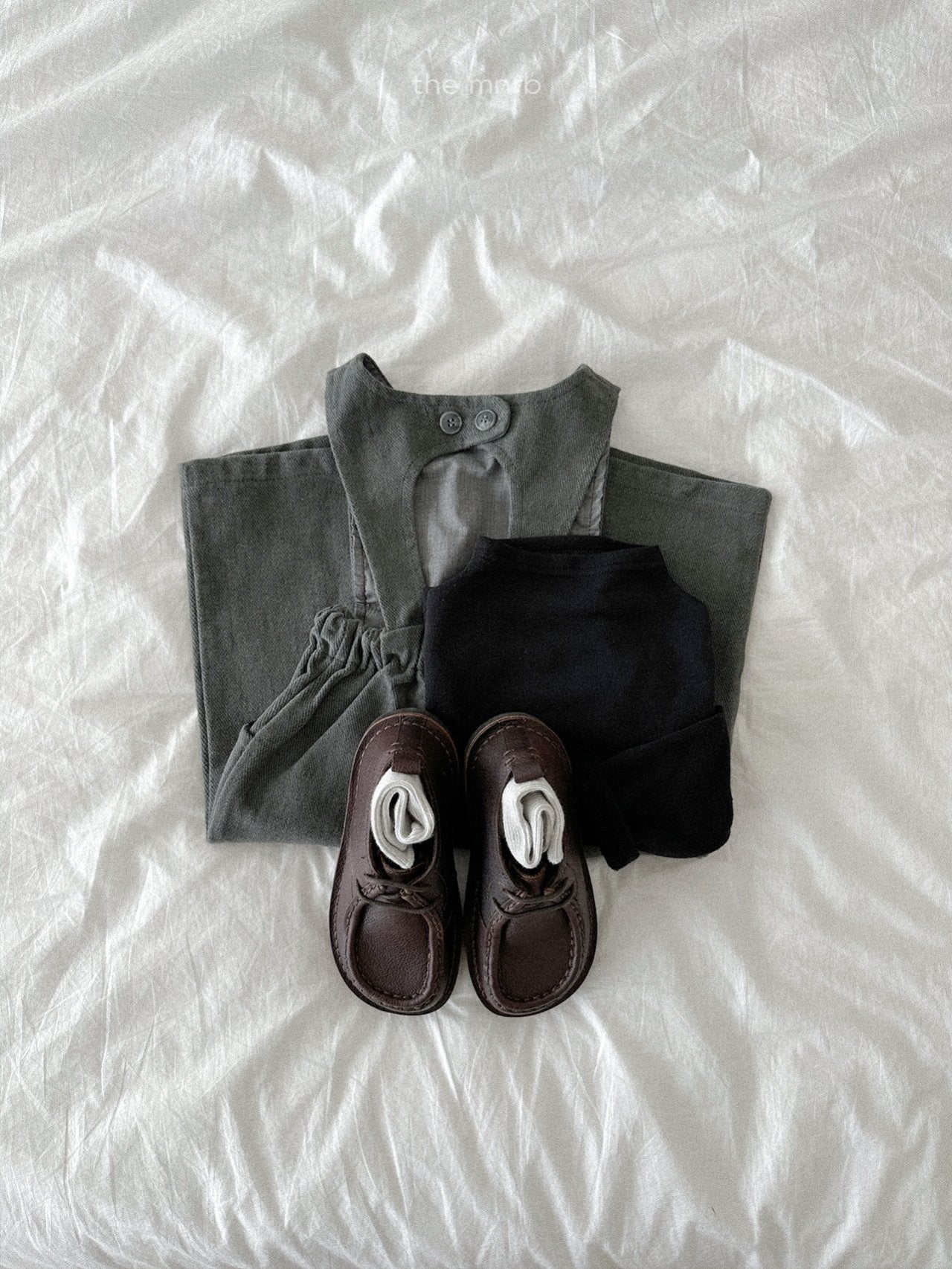 ［minirobe］Peach warm halfneck tee