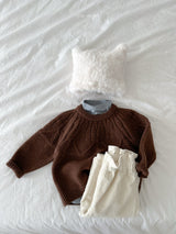 ［minirobe］Peach warm halfneck tee