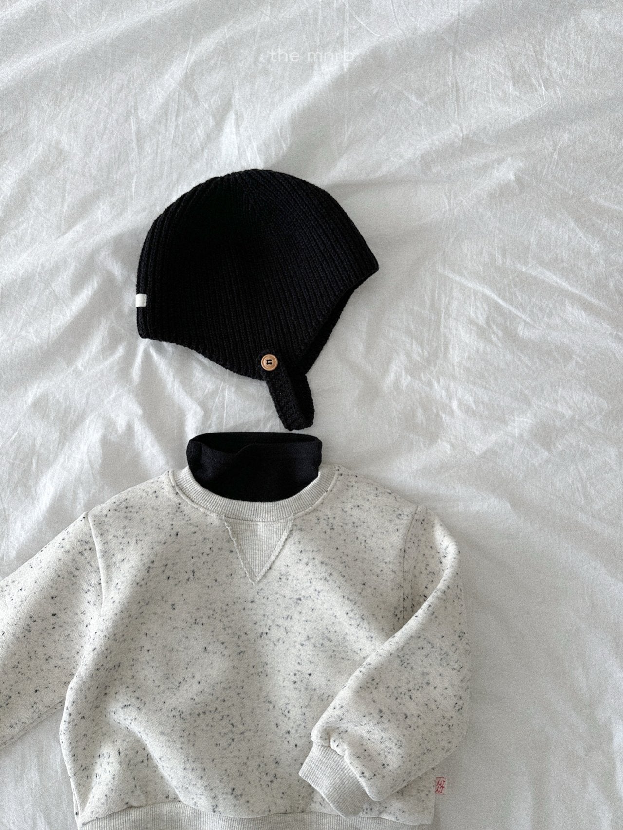 ［minirobe］Peach warm halfneck tee