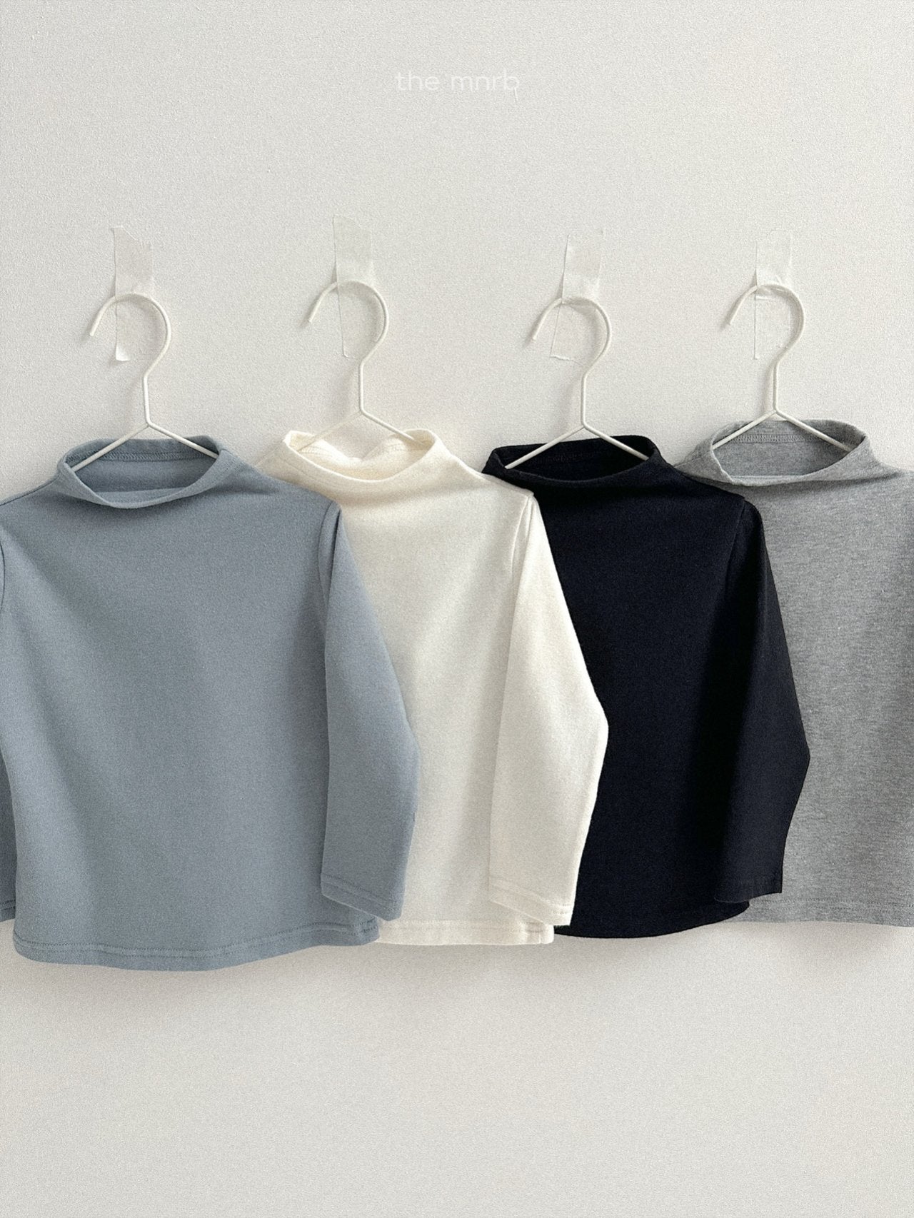 ［minirobe］Peach warm halfneck tee