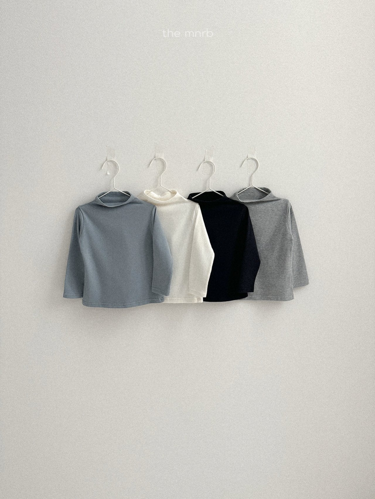 ［minirobe］Peach warm halfneck tee