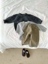 ［minirobe］James stripe T-shirt