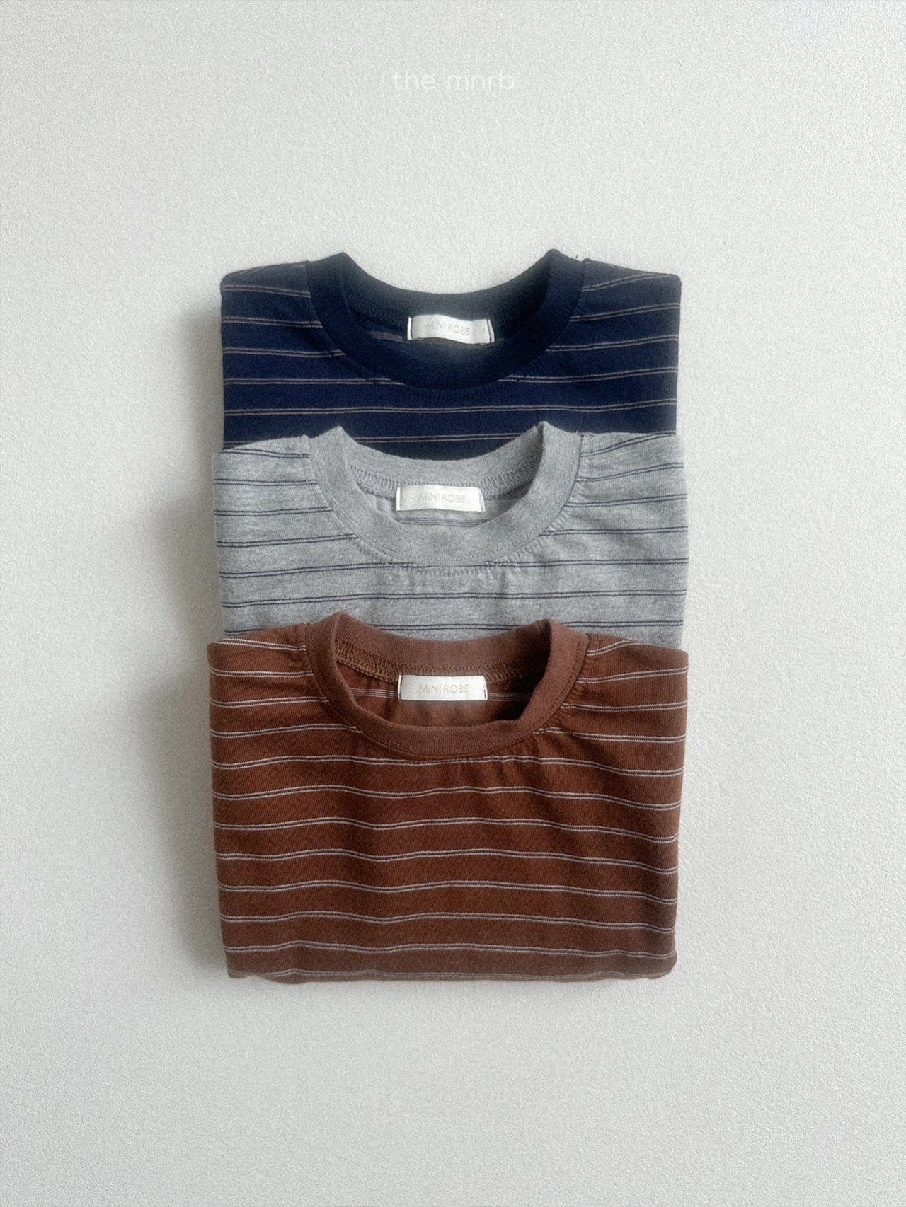 ［minirobe］James stripe T-shirt