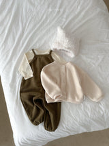 ［minirobe］Velvet ribbed cardigan