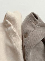 ［minirobe］Velvet ribbed cardigan