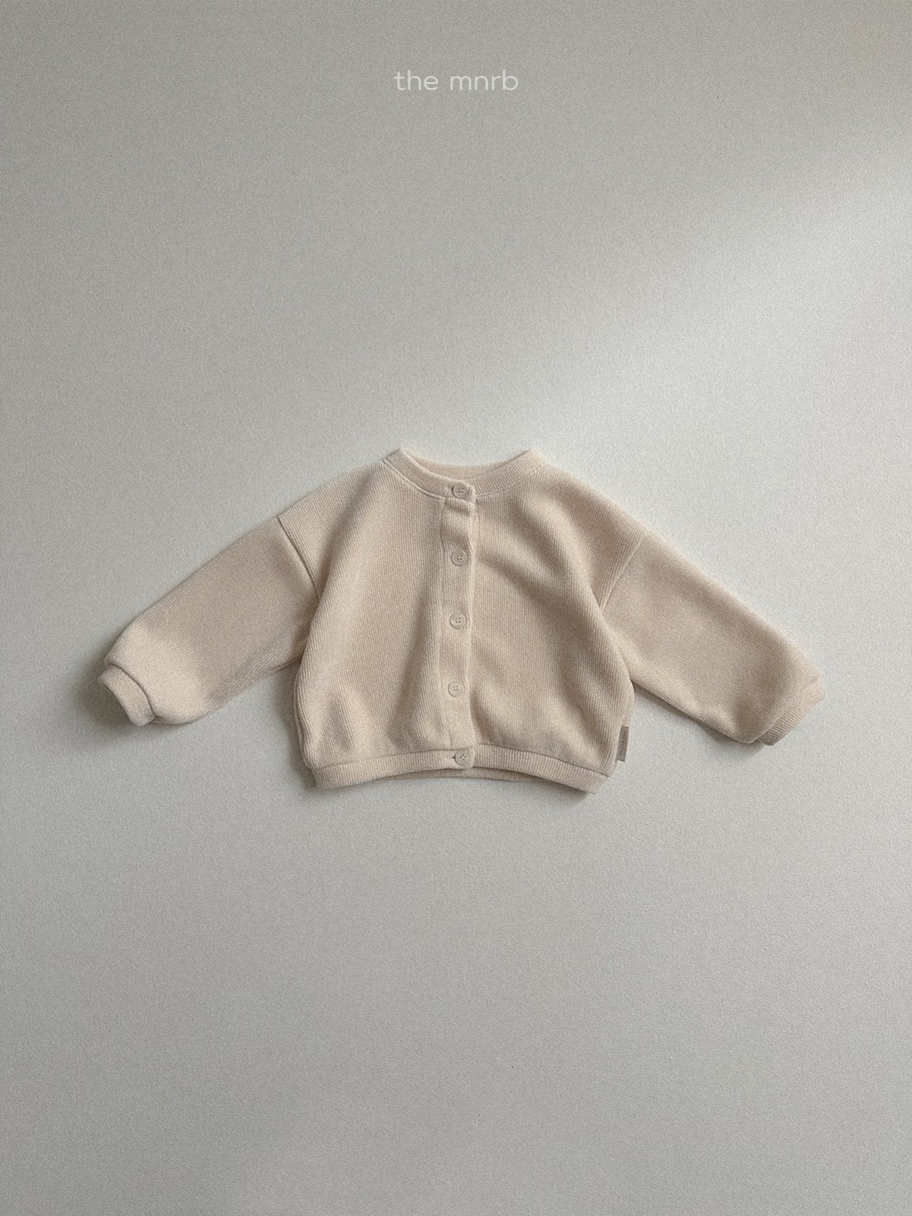 ［minirobe］Velvet ribbed cardigan