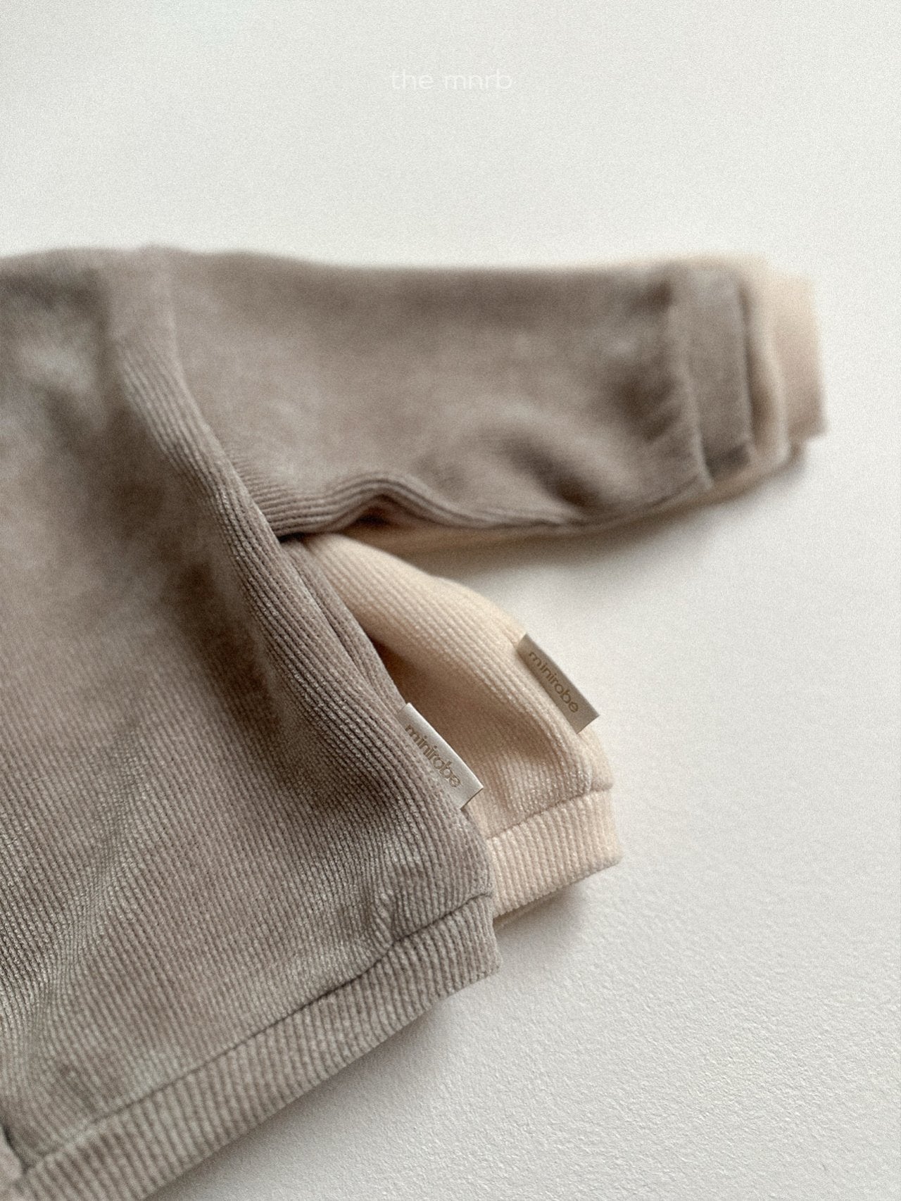 ［minirobe］Velvet ribbed cardigan