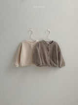 ［minirobe］Velvet ribbed cardigan