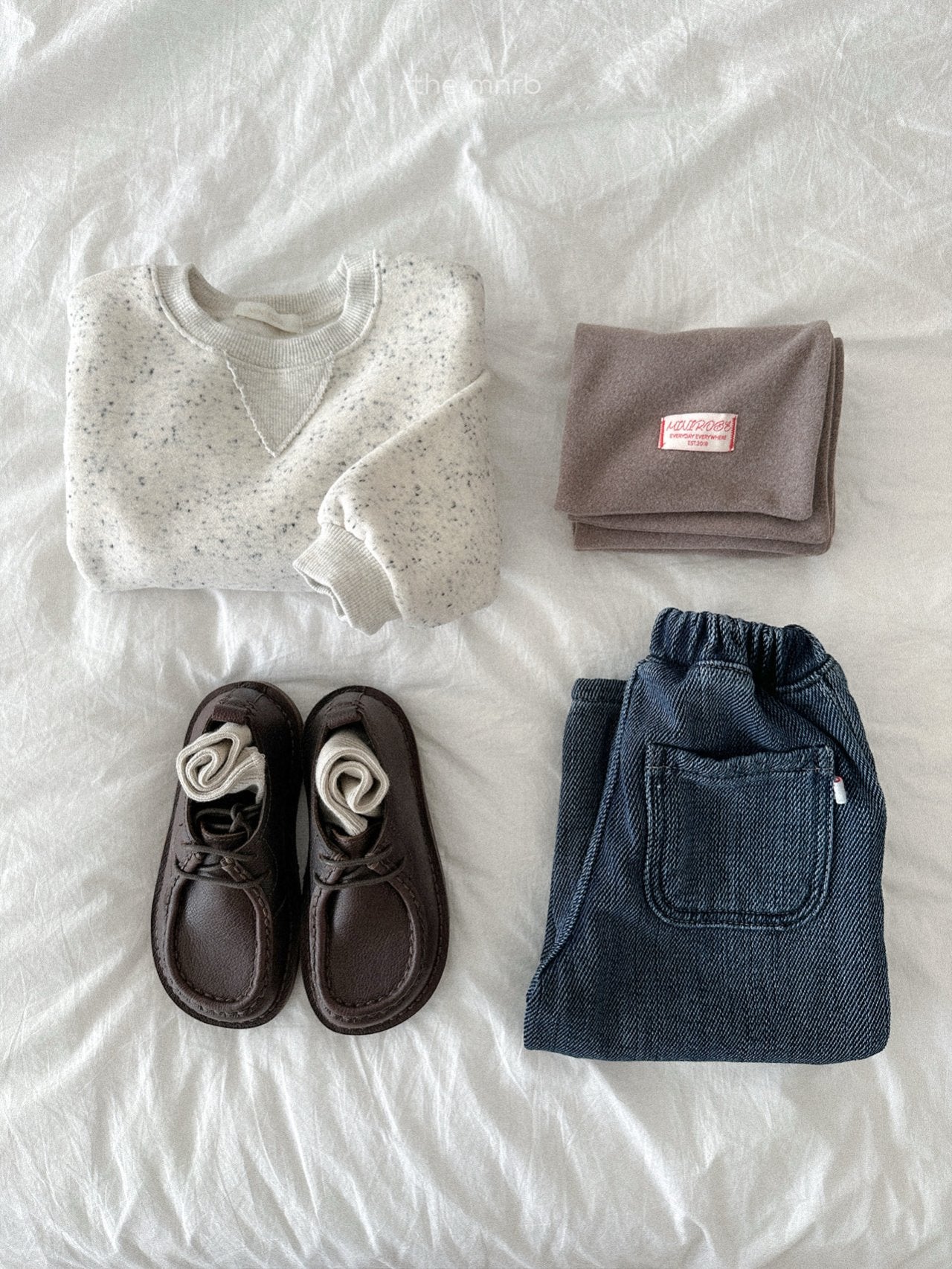 ［minirobe］Row denim pants