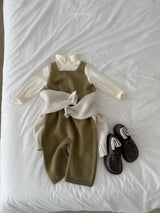 ［minirobe］Ribbed open turtleneck