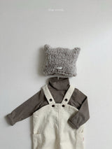 ［minirobe］Ribbed open turtleneck