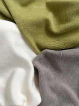 ［minirobe］Ribbed open turtleneck