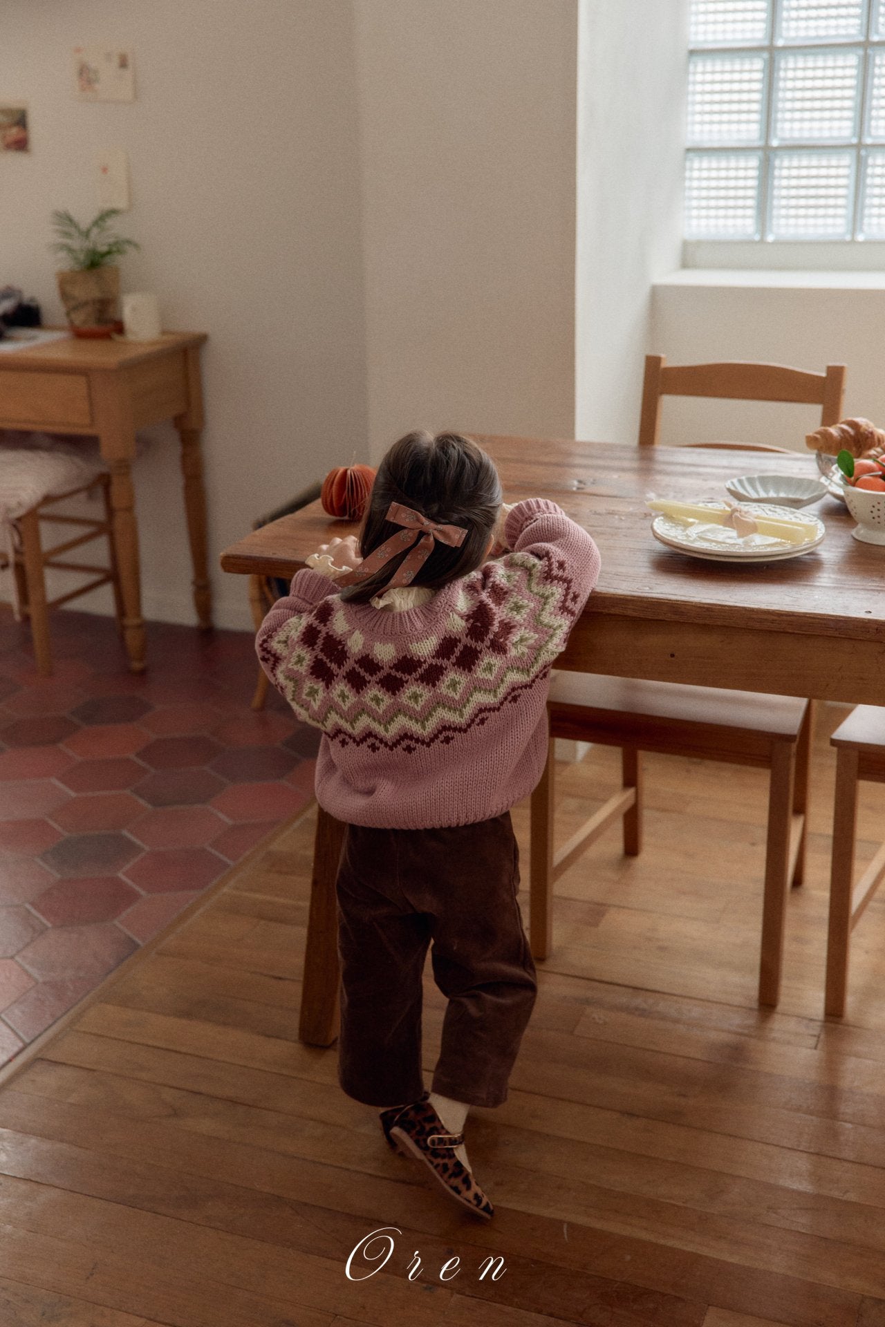 ［OREN］Reversible knit cardigan