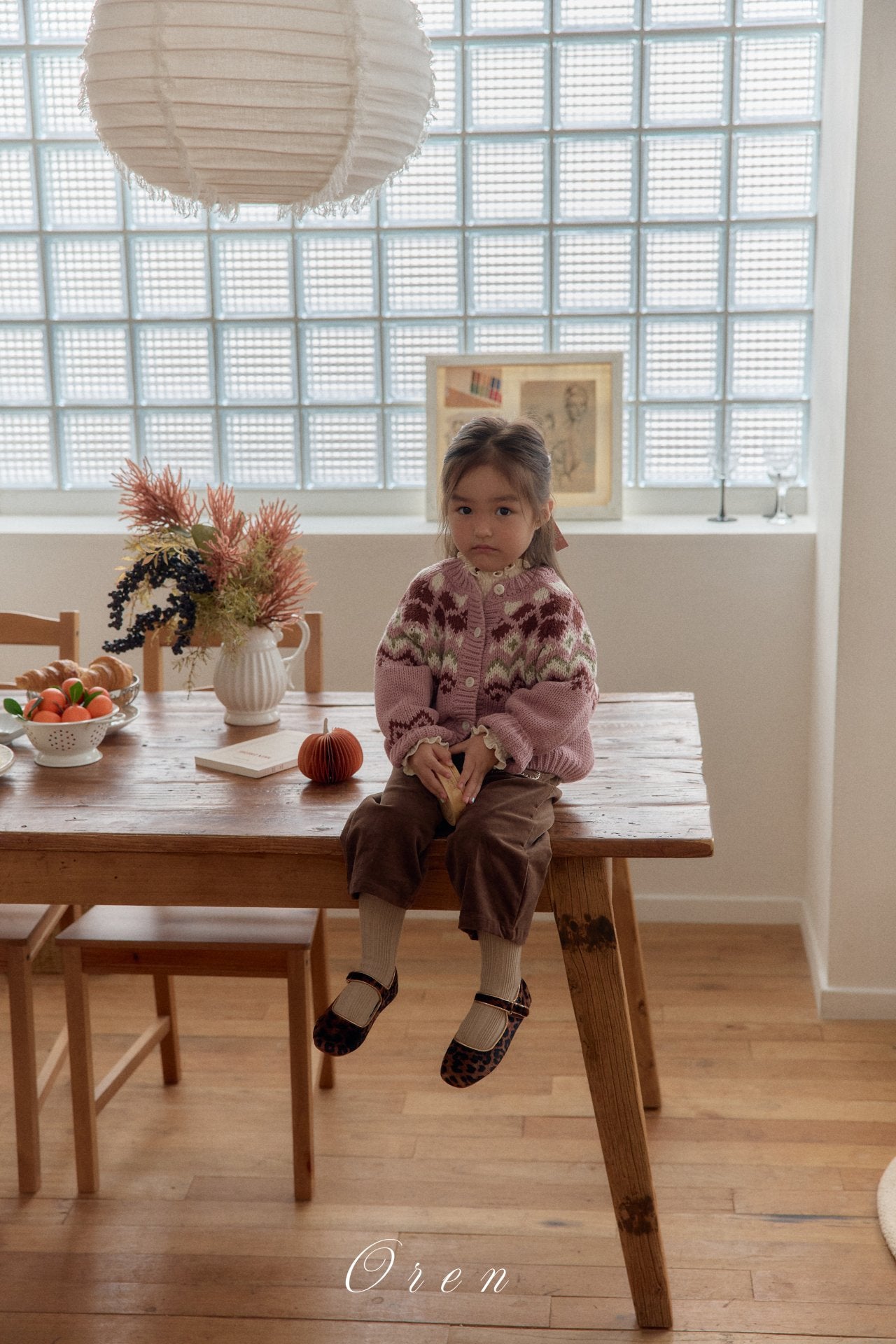 ［OREN］Reversible knit cardigan