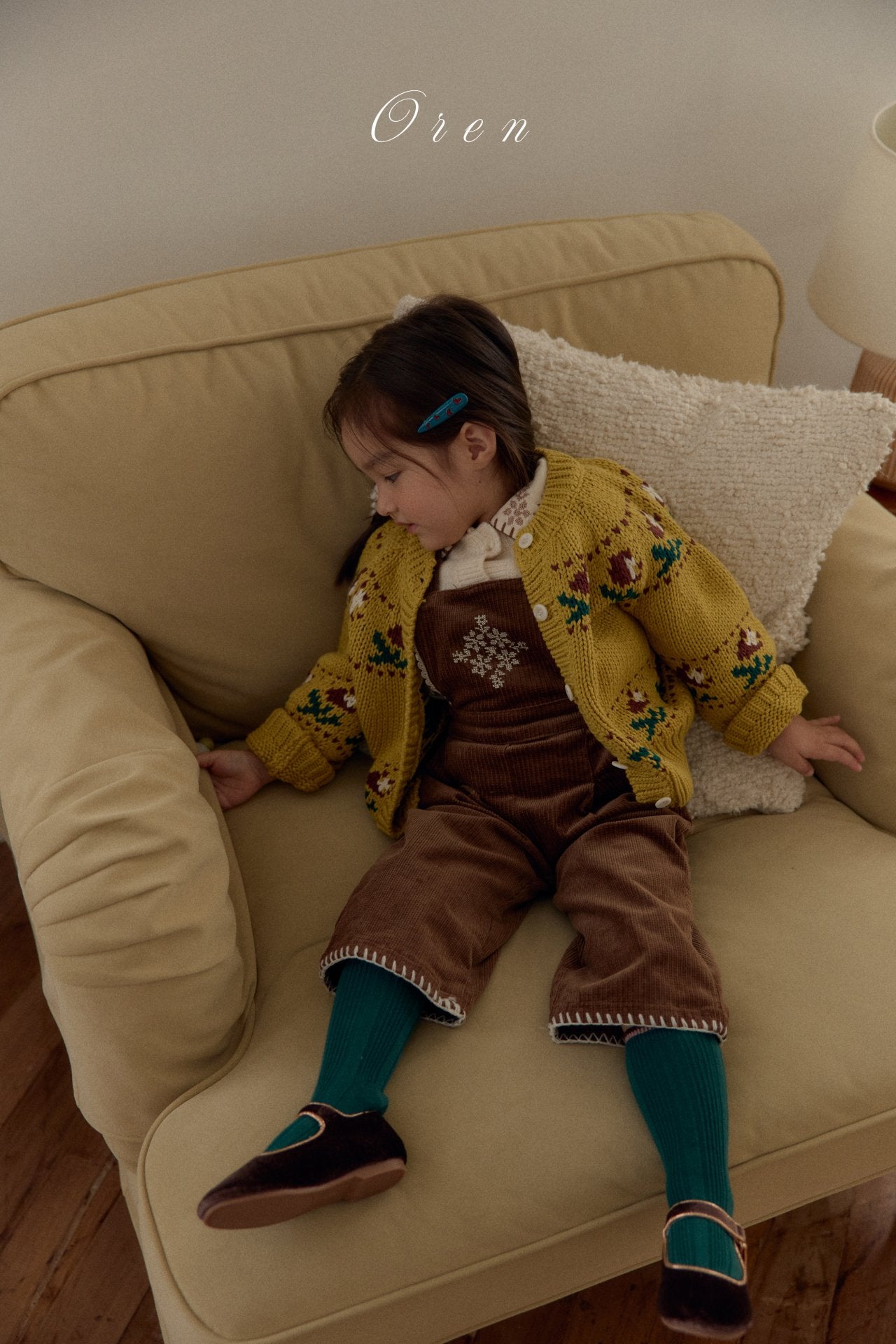 ［OREN］Belloti flower knit cardigan