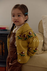 ［OREN］Belloti flower knit cardigan