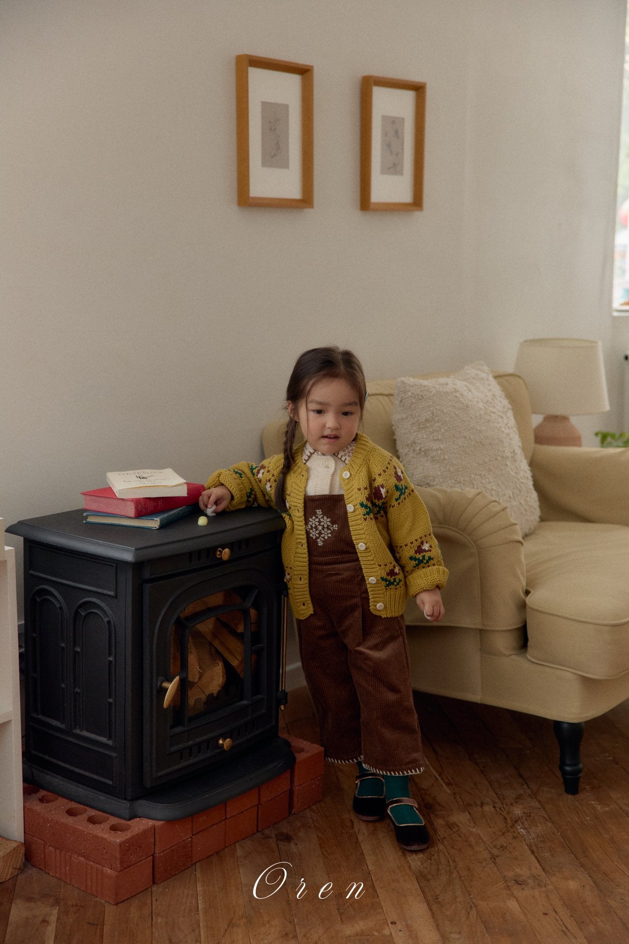 ［OREN］Belloti flower knit cardigan