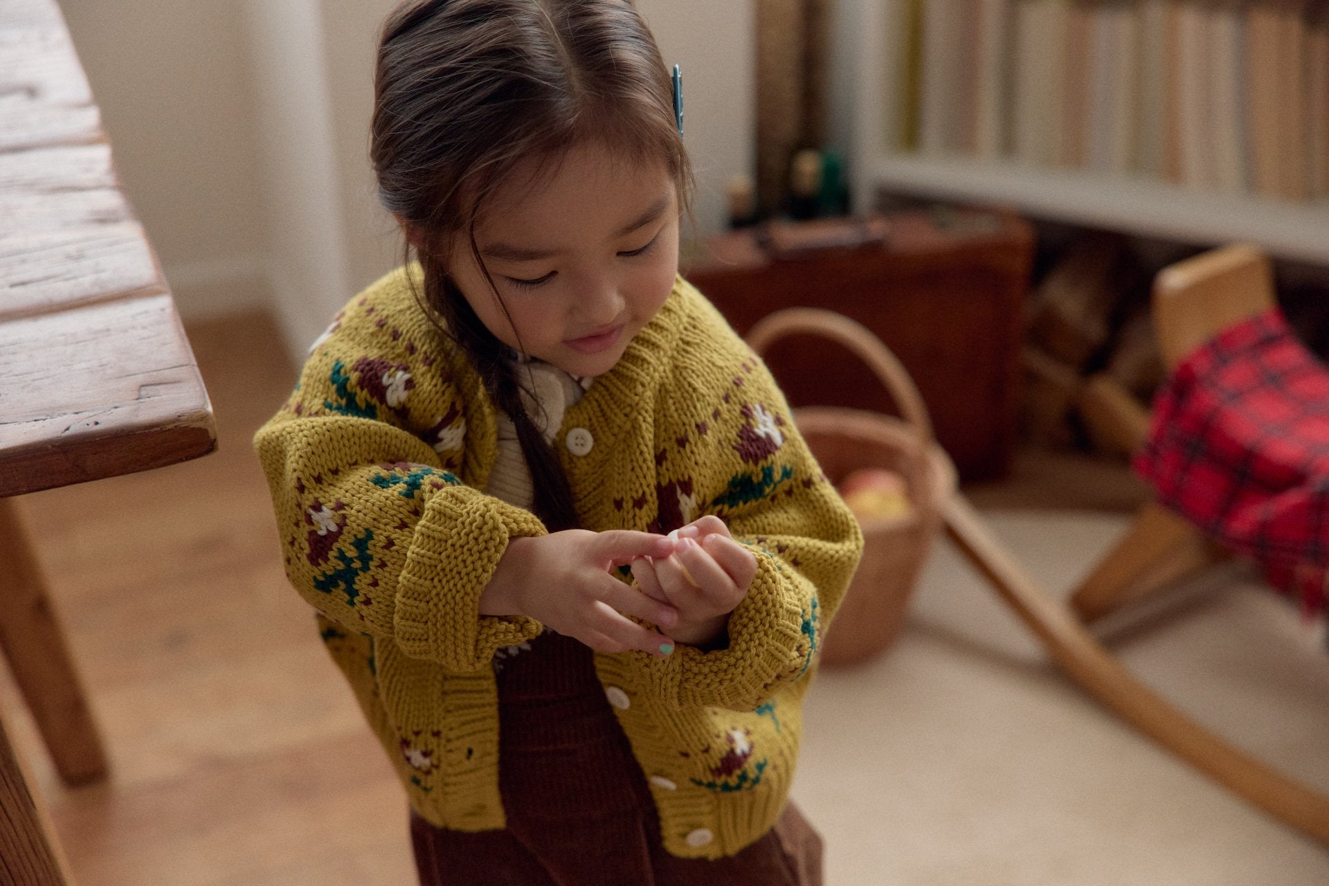［OREN］Belloti flower knit cardigan