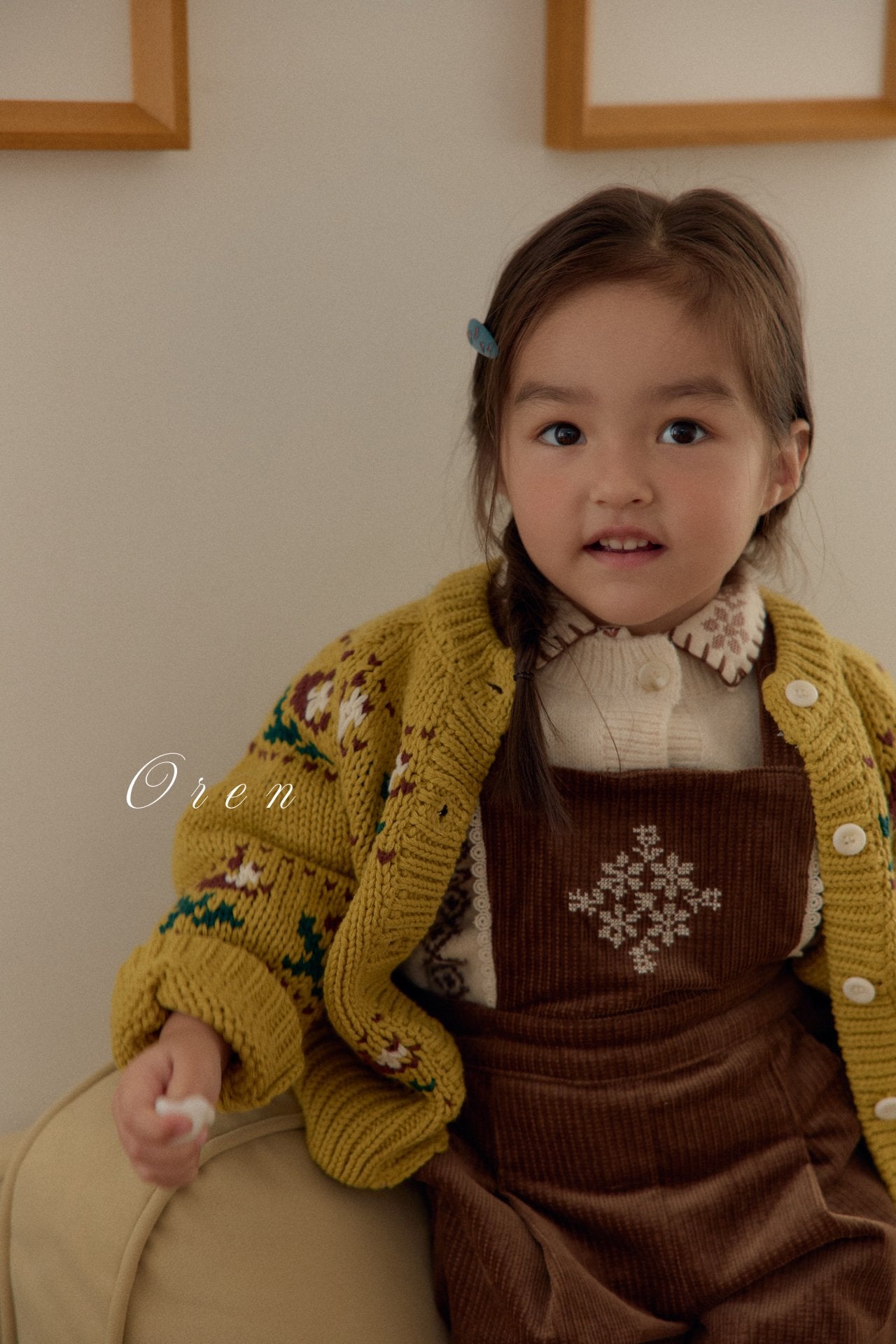 ［OREN］Belloti flower knit cardigan