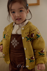 ［OREN］Belloti flower knit cardigan