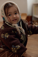 ［OREN］Mello flower boa jumper